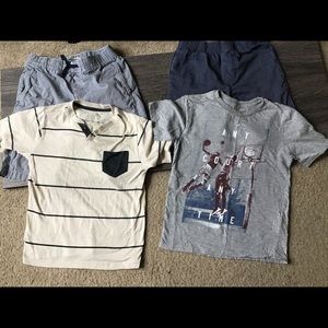 Kids t-shirts and shorts size 5-6 bundle